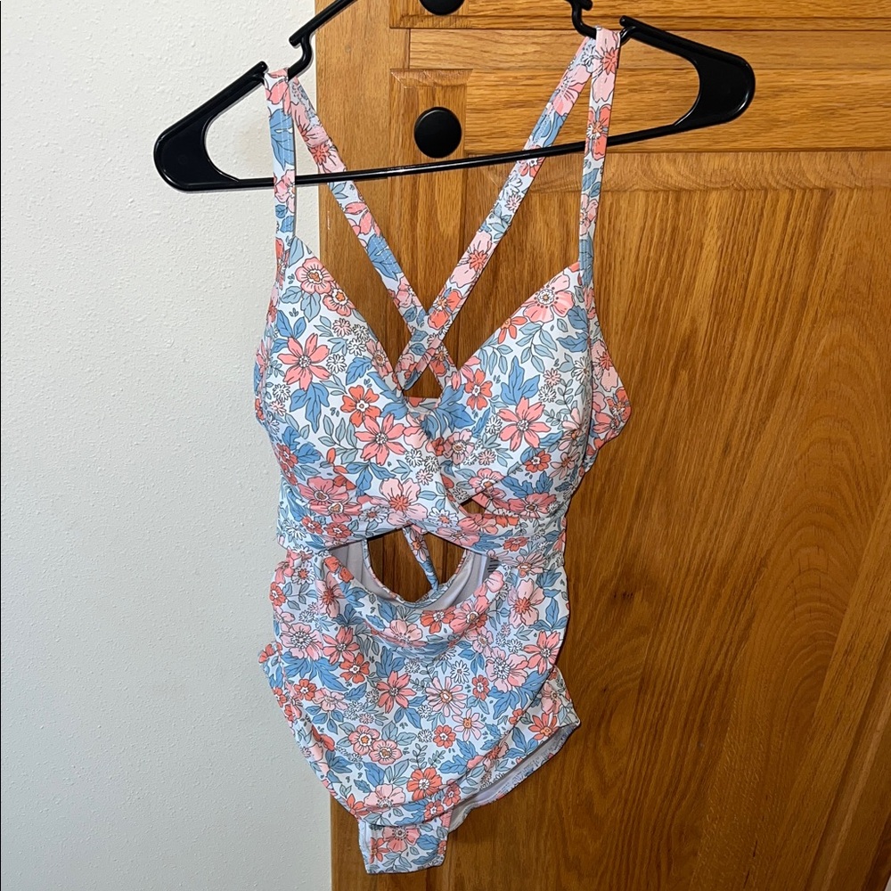 Floral one piece swimsuit